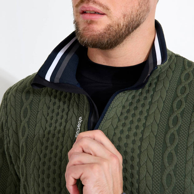Abacus Sportswear Woburn Midlayer Half Zip Sweater Green Medium 3