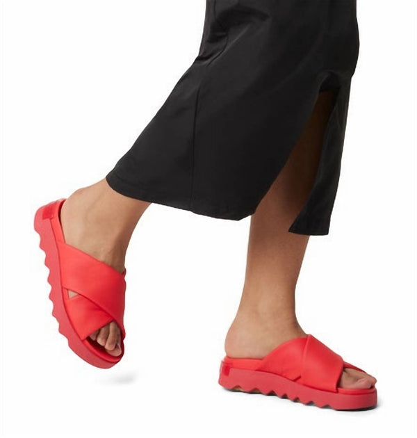 Sorel Vibe Crisscross Slide Red US 11 3