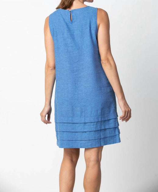 Habitat Pleat Hem Dress Blue Small 3