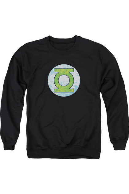 Gildan DC Comics Neon Distress Logo Crewneck Sweatshirt Black Small 2