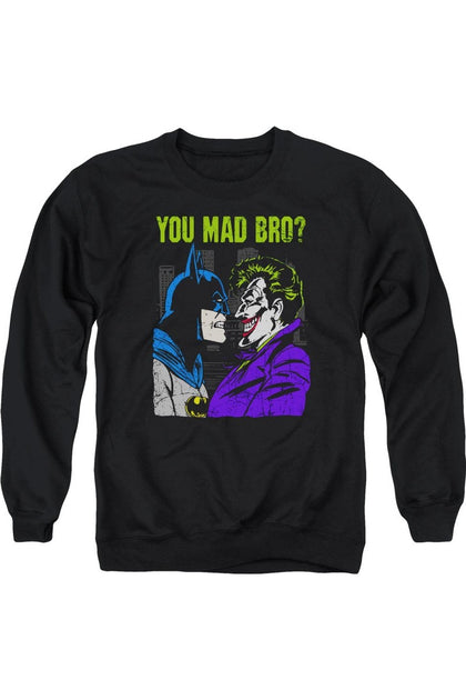 Gildan DC Comics Mad Bro Crewneck Sweatshirt Black Small 2