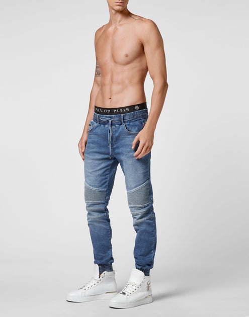 Philipp Plein Denim Jogging Trousers Basic Blue 38 3
