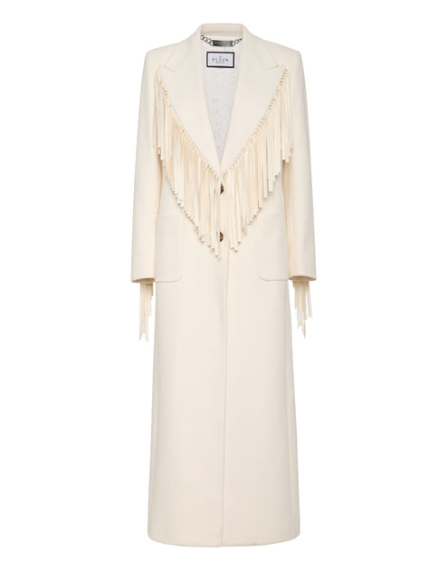 Philipp Plein Plein Deluxe Long Coat Beige XSmall 2