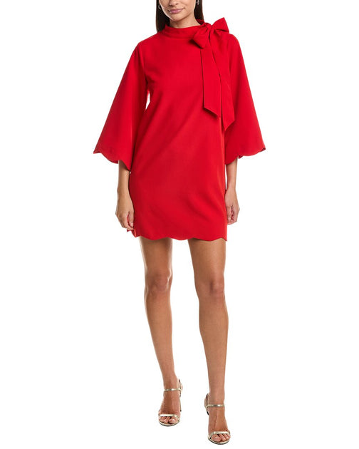 FATE Tie Detail Shift Dress Red Small 2