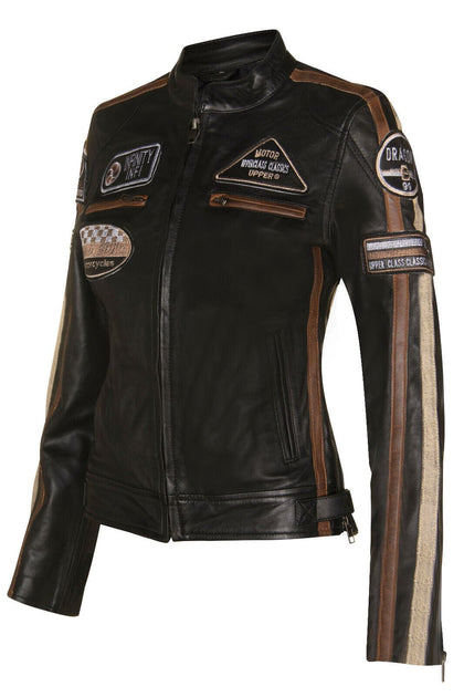 Infinity Eastleigh Womens Biker Jacket Black 5XLarge 3