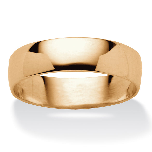 Palm Polished Wedding Band Gold US 14 2