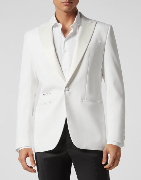 Philipp Plein Light Wool Blazer Lord Fit White EU 46 4