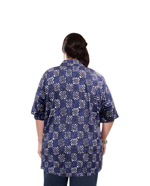 On The Plus Side Elaine Shirt Blue 4XLarge 3