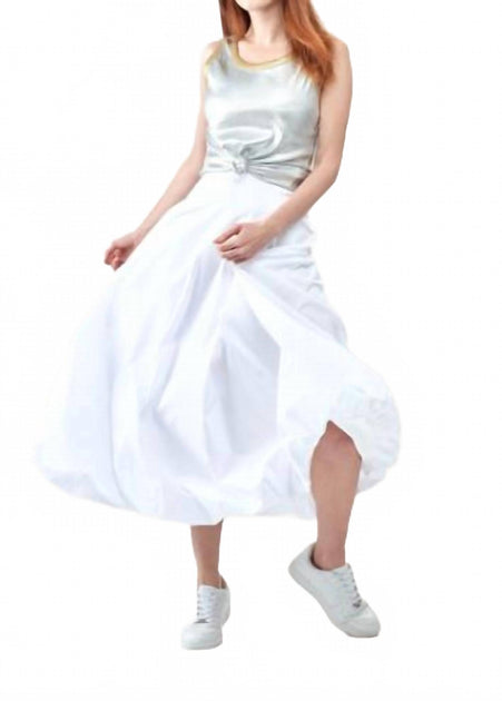 Insight Midi Bubble Skirt White Medium 3