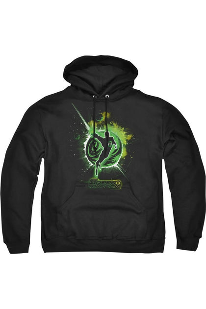 Gildan Green Lantern Shadow Lantern Hoodie Black Large 2