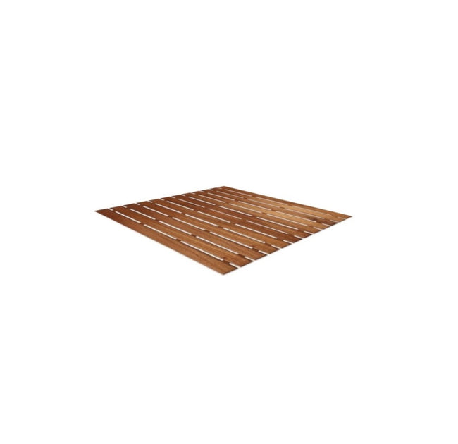Hivvago Teak Shower Bath Mat Brown 25 inch 4