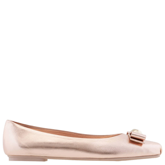 Salvatore Ferragamo Vara Bowl Ballet Flats Pink US 9 2