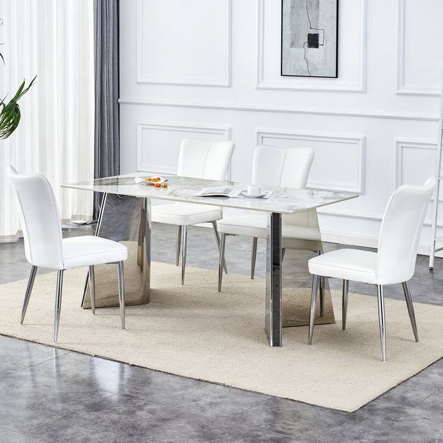 Streamdale Pandora Dining Table Set White 3