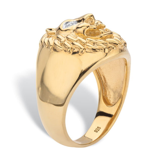 Palm Men's Lion Head Ring Gold US 9 3