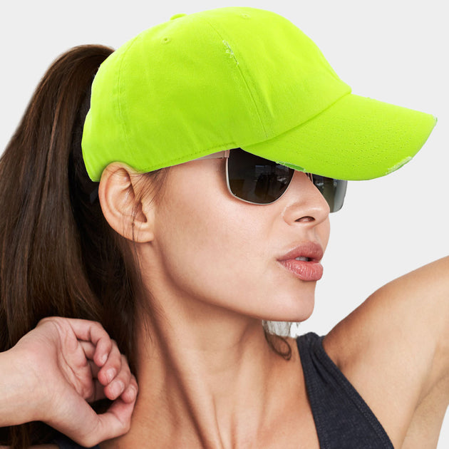 FASHNZFAB Vintage Ponytail Baseball Cap Pink 6