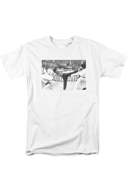 Gildan Bruce Lee Kick To The Head T-Shirt White Large 2