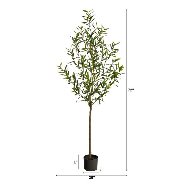 Hivvago Artificial Olive Tree Green 6ft 3