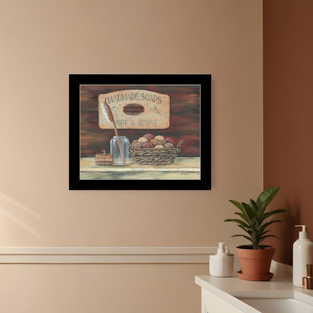 Hivvago Handmade Soaps Framed Print Black 35.56x43.18 cm 2
