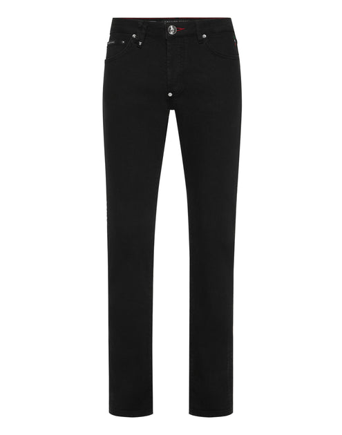 Philipp Plein Denim Trousers Super Straight Cut Skulls Multi 32 2