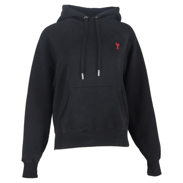 AMI Paris Ami De Coeur Hoodie Black S 2