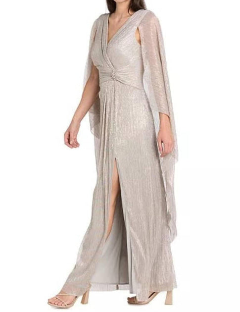R & M Richards Maxi Dress Beige US 6 4