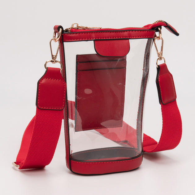 FASHNZFAB Transparent Crossbody Bag Brown 4
