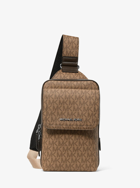 Michael Kors Hudson Logo Canvas Sling Pack 4