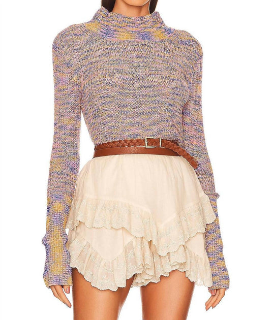 Free People Blair Pullover Sweater Beige Medium 2