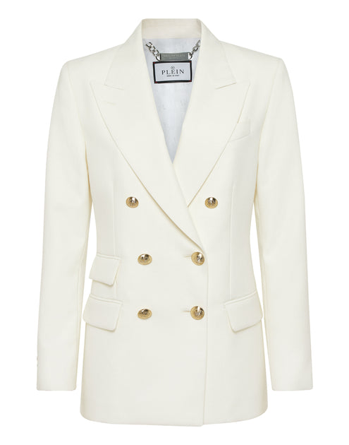 Philipp Plein Marine Fit Blazer White XS 2