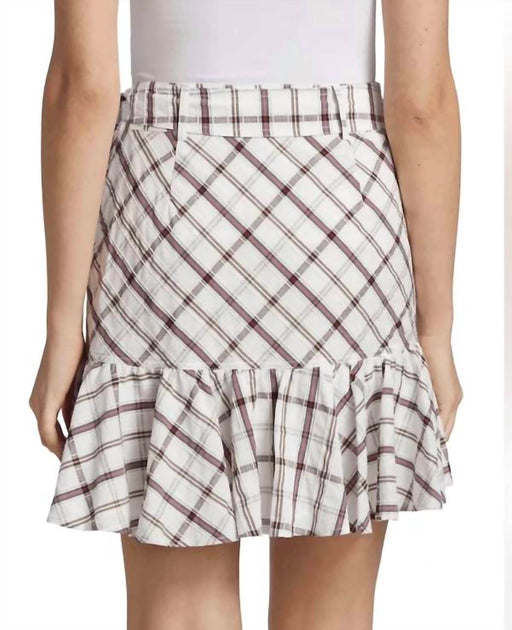Veronica Beard Memphis Plaid Mini Skirt White US 2 4