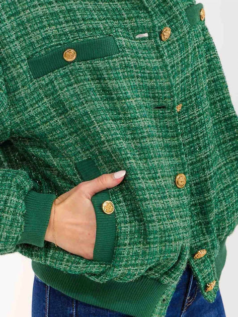 SurelyMine Tweed Shimmer Jacket Green Large 4