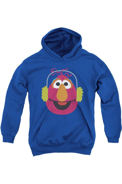 Gildan Sesame Street Christmas Nutcracker Telly Monster Youth Pullover Hoodie Blue XL 2