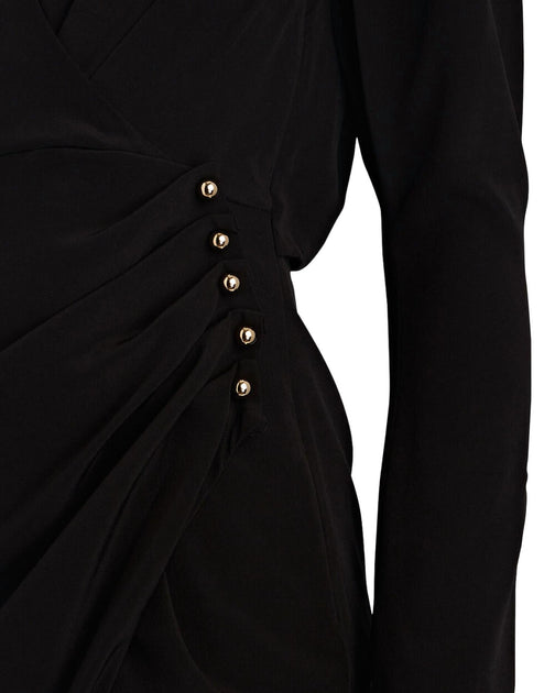 Jonathan Simkhai Leilani Stretch Long Sleeve Mini Dress Black US 2 4