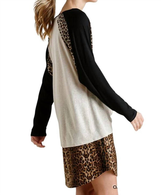 Umgee Leopard Knot Top Beige XLarge 3