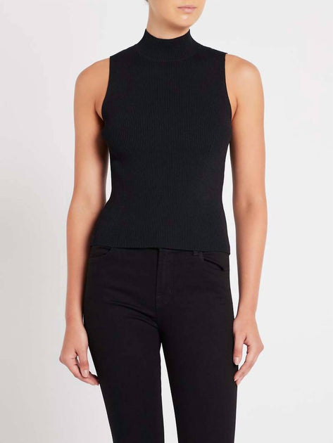ASTRID Ärmelloses Stricktop Schwarz Large 2