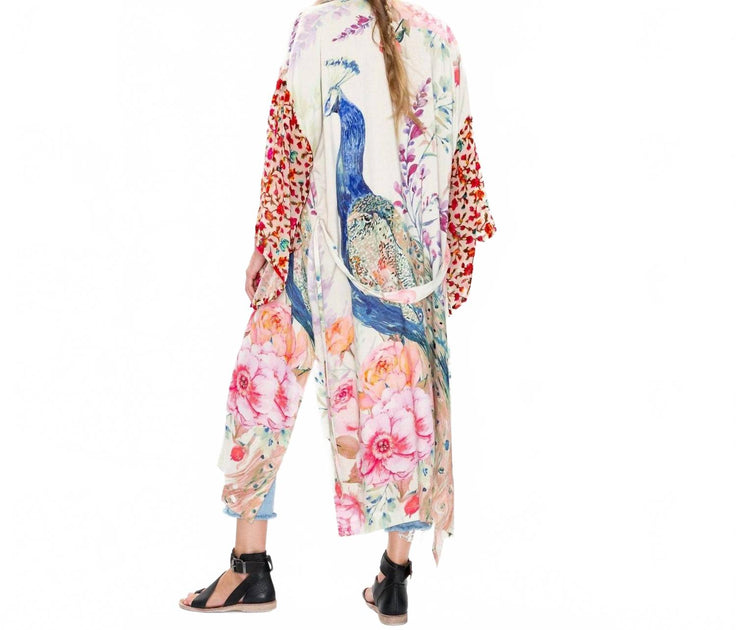 Aratta Peacock Fantasy Kimono Multi Medium 3