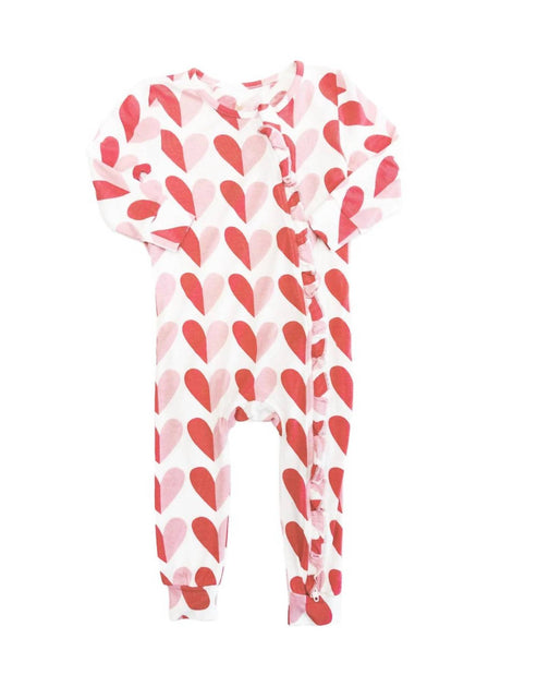 Pink Chicken Girls Ruffle Bamboo Romper Multi 12-18 Months 2