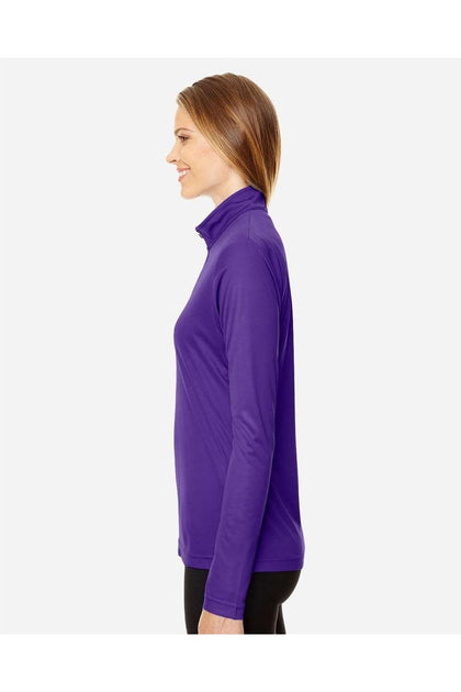 Team 365 Women's Zone Performance Quarter-Zip Pullover Purple Small 4