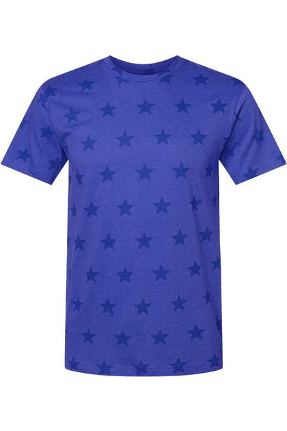 Code Five Star Print Tee Blue Small 2
