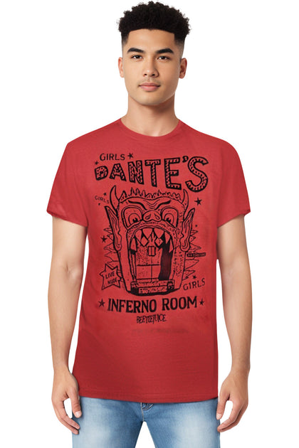 Gildan Beetlejuice Dantes Inferno Heather Tee Red Medium 4
