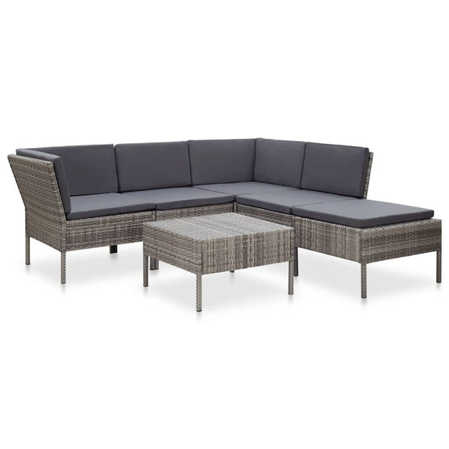 VidaXL 48942 6 Piece Lounge Set Gray 2