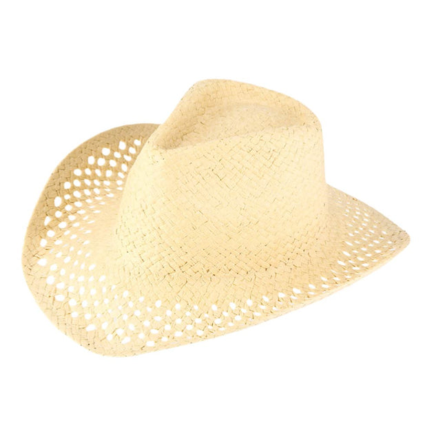 FASHNZFAB Woven Summer Fedora Sun Hat Beige 3