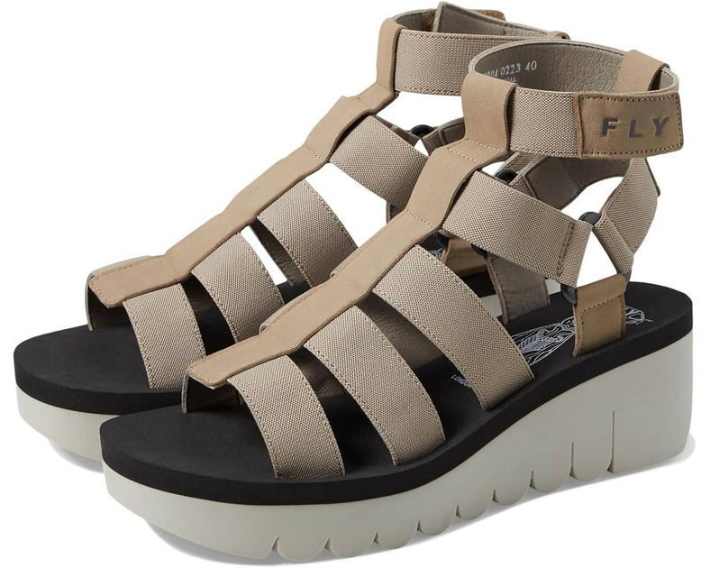 Fly London Yufi032Fly Wedge Sandal Beige EU 40 2