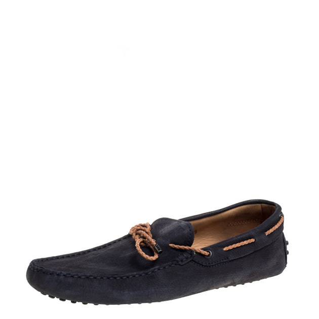 Tod's Bow Driving Loafers Navy Blue EU 43 2