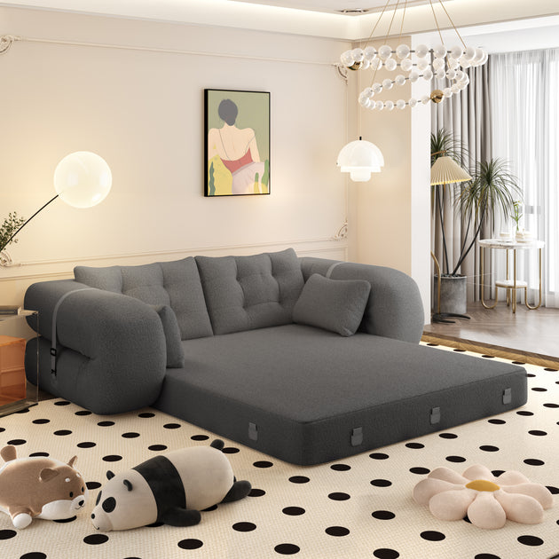 Streamdale Human Dog Bed Foldable Sofa Grey 3