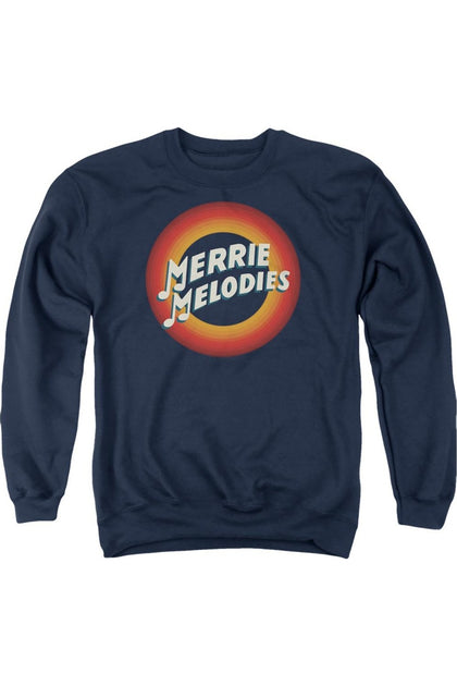 Gildan Looney Tunes Merrie Logo Adult Crewneck Sweatshirt Blue Medium 2