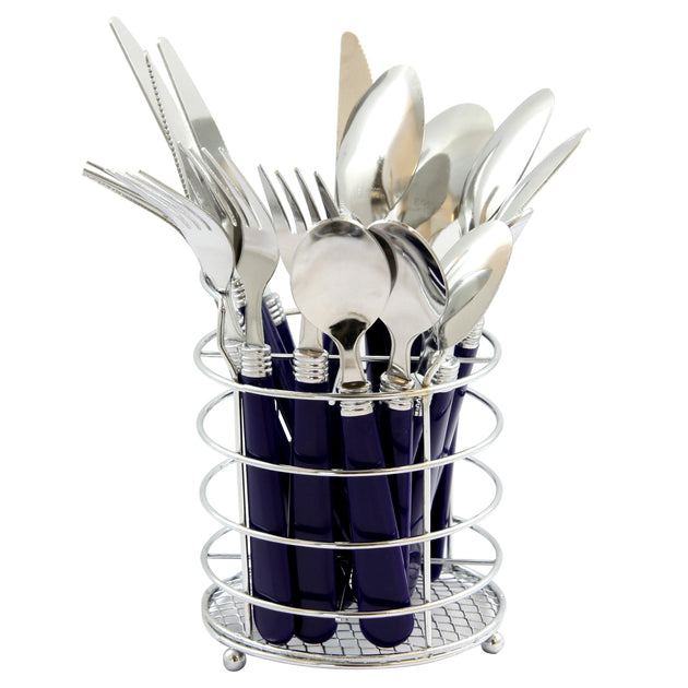 Gibson Sensations II Flatware Set Blue 16 Piece 2