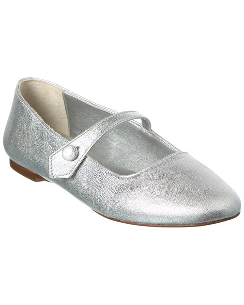 Bruno Magli Sofia Leather Flat Silver US 9 2