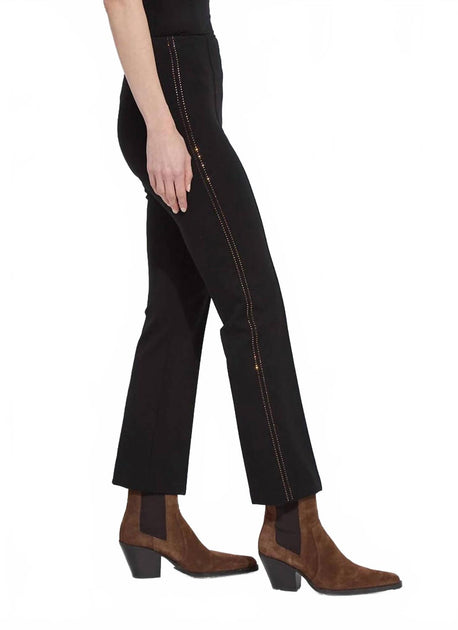 Lysse Elysse Crystal Embellished Ankle Jeans Black XLarge 3