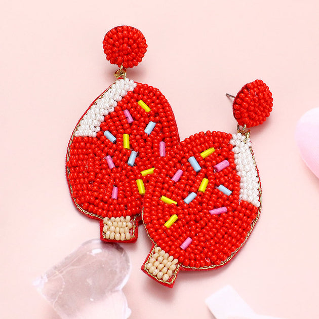 FASHNZFAB Popsicle Dangle Earrings Red 2